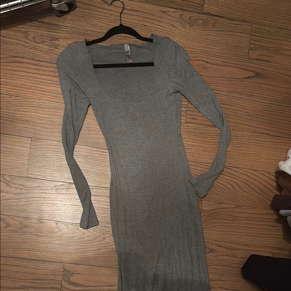 SKIMS Charcoal Long Sleeve Dress